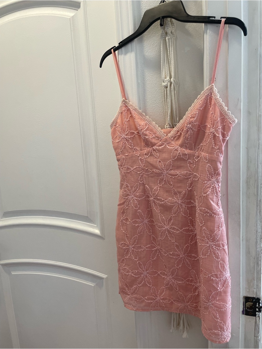 Delicate Pink embroidered Slip Dress - Women Intimates